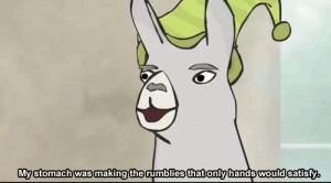 Llamas with Hats #Carl #Eating hands #Funny