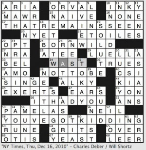 Word of the Day: ORVAL Faubus ( 5A: Gov. Faubus in Arkansas history ...