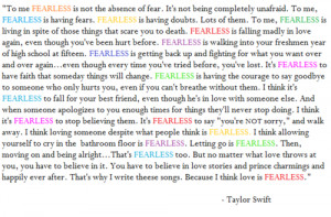 Taylor Swift Defines What Fearless Means To Her