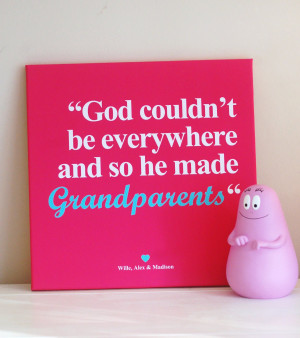 Personalized Grandmother / grandfather sayings on luxury canvas print.