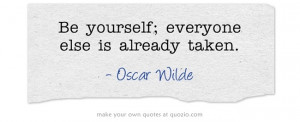 Self Marketing #quote Oscar Wilde