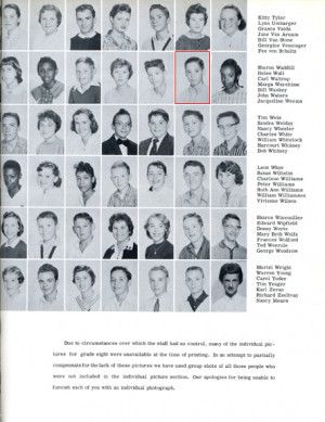 John Waters’ 8th Grade Yearbook Page and Photo