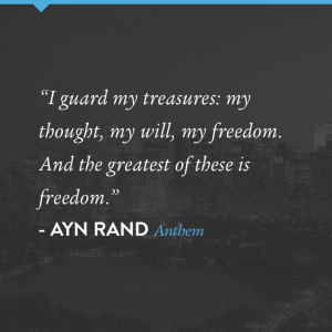 quote from Ayn Rand in Anthem.