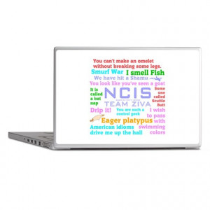 NCIS Ziva Quotes Laptop Skins