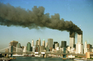 FILE PHOTO OF SMOKE RISING FROM WORLD TRADE CENTER AFTER ATTACK.