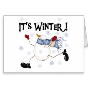 Snowman It's Winter Greeting Card