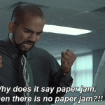 why does it say paper jam when there is no paper jam
