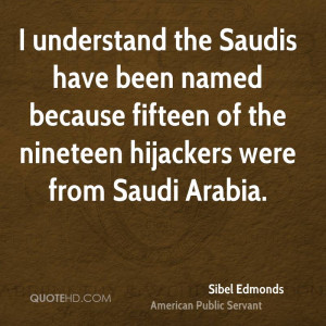 understand the Saudis have been named because fifteen of the ...