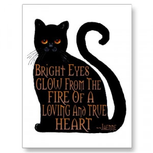 Black cat bright eyes.