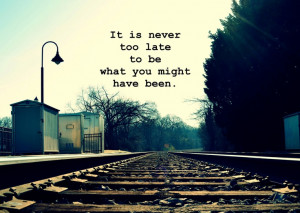 Inspirational Quotes, George Eliot, Train tracks photography print ...
