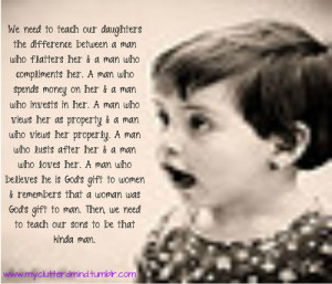 We should teach our daughters..