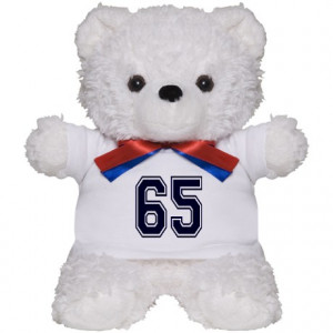 65 Gifts > 65 More Fun Stuff > NUMBER 65 FRONT Teddy Bear