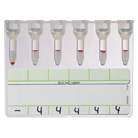 ID-Card (Id-n°: 50540) rabbit, 6 microtubes containing anti-human ...