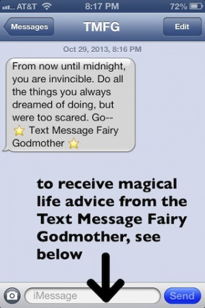 The Text Message Fairy Godmother is not currently accepting new ...