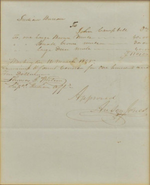 1845 REPUBLIC OF TEXAS SIGNED ANSON JONES, PRES.