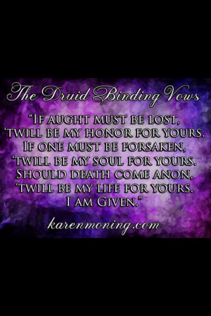 Karen Marie Moning- Druid binding vows . The Highlander Series