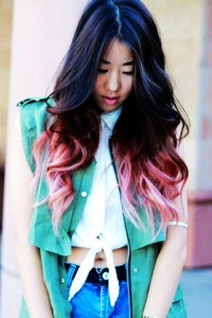 ... pink-ombre-hair-extensions-curly-black-and-pink-ombre-hair-extensions