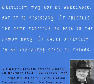 Quotes-Winston Churchill-About Criticism