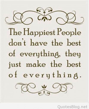 The happiest people quote