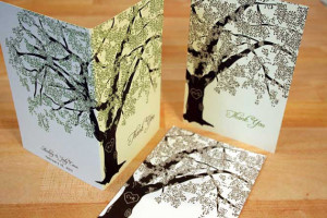 Oak Tree Thank You Cards, Rubber Stamps, Napkins, Programs