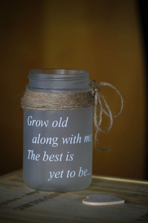 Love Quote Rustic Frosted Glass Jar by RockfordRoots on Etsy, $12.00