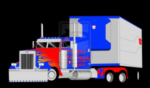 Optimus Prime Truck With Trailer Optimus prime truck mode with