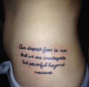 Our Deepest Fear Tattoo 