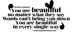 Beautiful, quote, Christina Aguilera