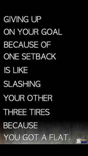Setbacks happen to me constantly. I gotta remember this!