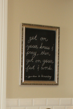 Made Own Chalkboard For Kitchen And Change The Quote Each