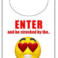 ... Struck on Year Door Hanger Paper Doll Lonely Mood Door Knob Hanger