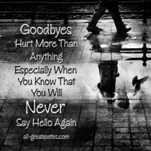 Goodbyes Hurt More Than Anything, Especially When You Know That You ...