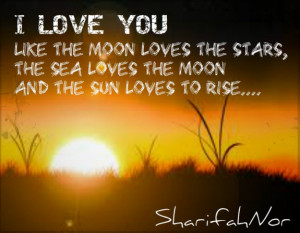 love you like the moon loves the stars, the sea loves the moon and ...