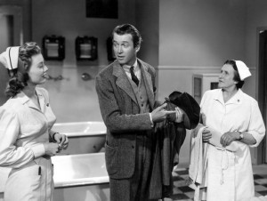 Peggy Dow, James Stewart and Minerva Urecal in 