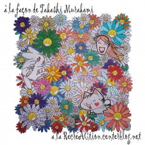 plus de coloriages fleurs fleurs takashi murakami fleurs