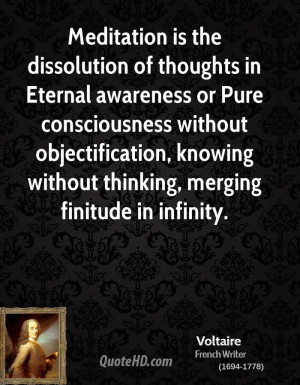 Meditation is the dissolution of thoughts in Eternal awareness or Pure ...