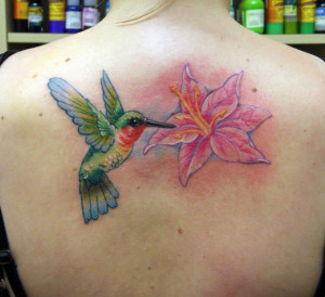 Posted in Back Tattoos , Hummingbird Tattoos | No Comments »