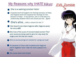 hate kikyo . . .Sesshomaru hates her too!