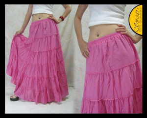 Long Tiered Gypsy Skirt