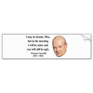 Winston Churchill Quote 2b Bumper Stickers