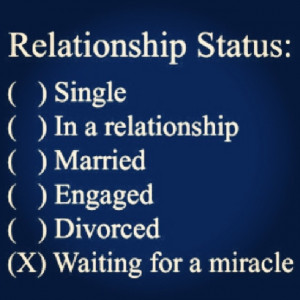 Relationship Status...Waiting on a miracle