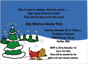Ugly Christmas Sweater Invitations from Tiny Tidings