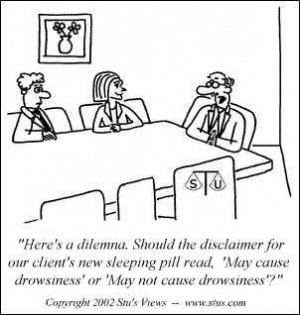 Here’s a legal dilemma – should our client’s disclaimer on their ...