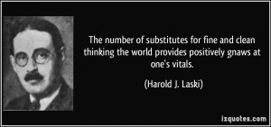 The number of substitutes for fine and clean thinking the world ...