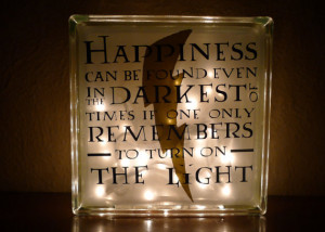 Harry Potter Albus Dumbledore Happiness Quote Nightlight Small Version