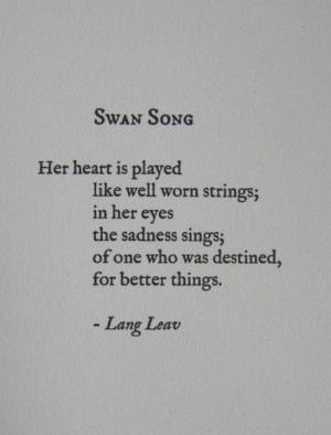 Quote-swan song