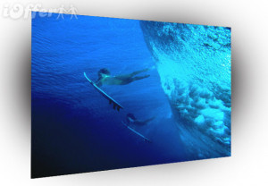 Surfing Surfer Girls Duck Diving Hawaii Large Poster