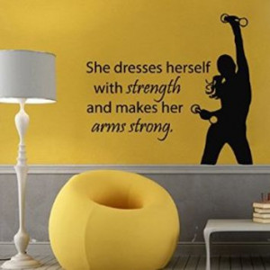 Sport Girl Quote She Dresses Herself with Strength and Makes Her ...