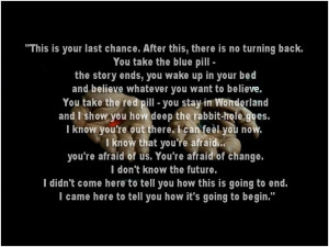 ... from the movie the matrix part one in the matrix trilogy of movies the