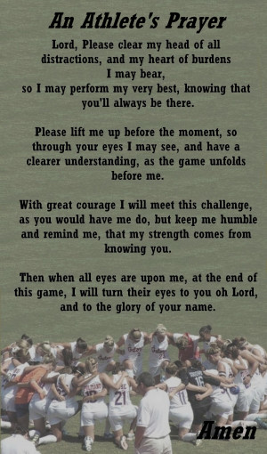 Athletes Prayer